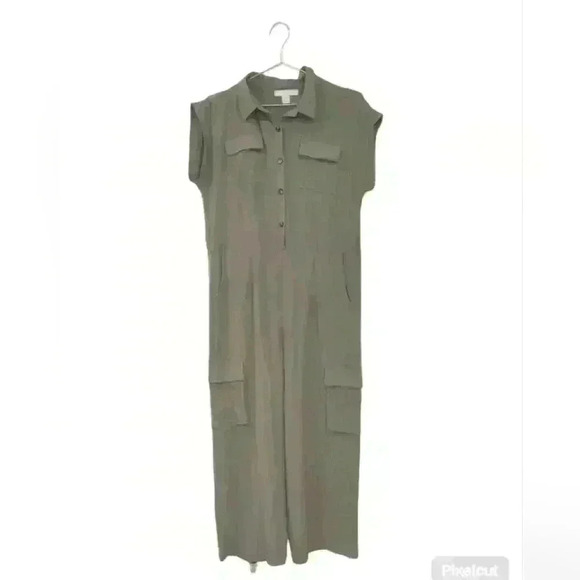 Monteau Pants - Monteau Los Angeles Olive Jumpsuit Women's Size LG
